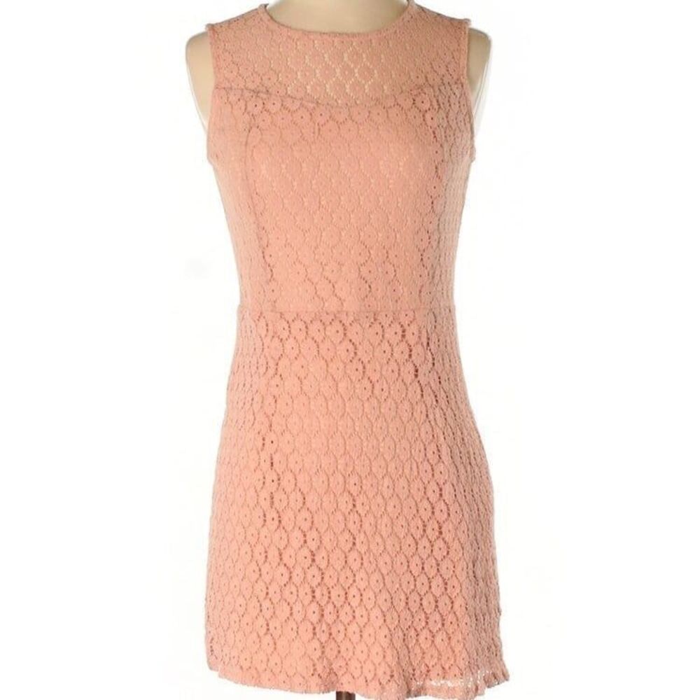 NWOT Forever 21 Coral Lace Sheath Sleeveless A-Line Sun Dress Size S
